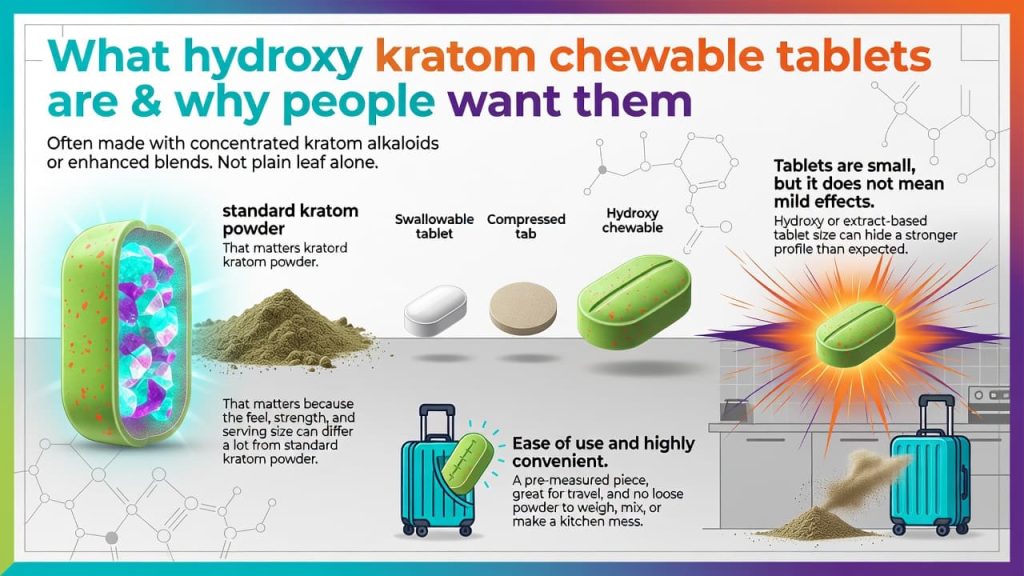 what are hydroxy kratom chewable tablets and why people want them