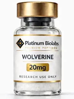 Platinum Biolabs Wolverine 20 mg research peptide vial, labeled research use only
